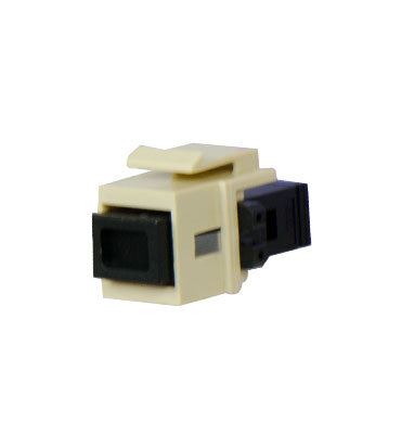 Legrand WP1211IV | Keystone Insert, LC Multi-Mode Fiber Female-to-Female Coupler, 0.7" Length x 4" Width x 6" Height, Ivory