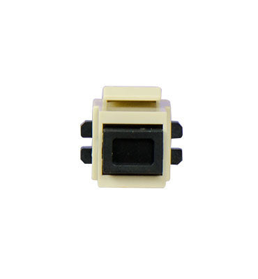 Legrand WP1211IV | Keystone Insert, LC Multi-Mode Fiber Female-to-Female Coupler, 0.7" Length x 4" Width x 6" Height, Ivory