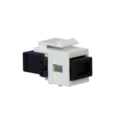 Legrand WP1211WH | Keystone Insert, LC Multi-Mode Fiber Female-to-Female Coupler, 0.7" Length x 4" Width x 6" Height, White