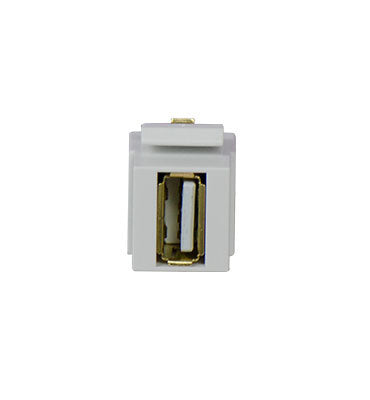 Legrand WP1220WH | Keystone Insert, USB 2.0 A/A Coupler, 0.65" Length x 4" Width x 6" Height, White
