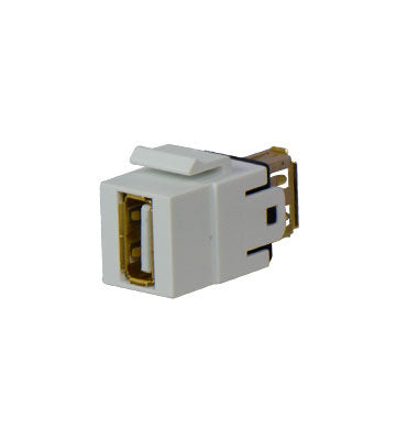 Legrand WP1220WH | Keystone Insert, USB 2.0 A/A Coupler, 0.65" Length x 4" Width x 6" Height, White