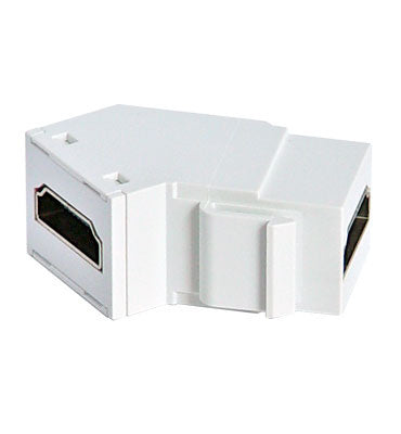Legrand WP1234WH10 | Keystone Insert, HDMI Coupler, 1.55" Width x 0.89" Depth x 0.638" Height, High Impact Plastic, White, 10 per Bulk Pack
