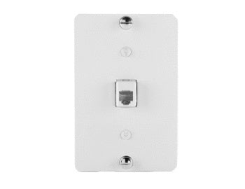 Legrand WP2002WH | Terminating Wall Phone Plate, Pre-Molded, 1-Gang, 3-Pair, RJ25, 6P6C, 0.75" Width x 2.99" Depth x 4.49" Height, High Impact Flame-Retardant Plastic, White
