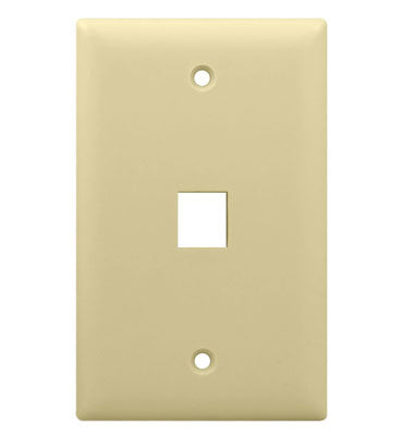 Legrand WP3401LA | Keystone Wallplate, 1-Gang, 1-Port, 2.94" Width x 0.44" Depth x 4.69" Height, ABS Plastic, Light Almond