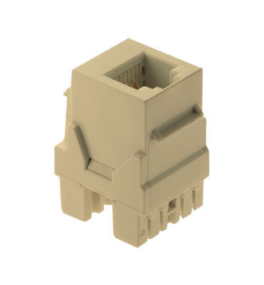 Legrand WP3425IV | Keystone Insert, RJ25, 6P6C, 0.87" Length x 0.67" Width x 1.1" Depth, ABS Plastic, Ivory