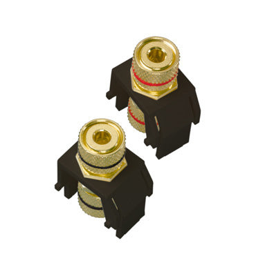Legrand WP3457BR | Keystone Insert, 1-Pair, Audio Binding Post, 0.87" Length x 0.67" Width x 1.21" Depth, ABS Plastic, Brown