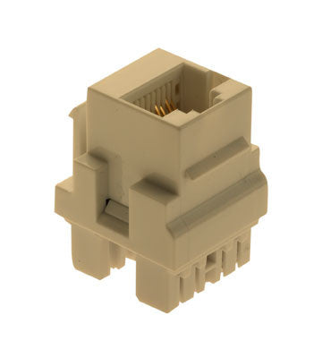 Legrand WP3458IV | Keystone Insert, Cat 5E, Keyed RJ45, 4-Pair, 8P8C, T568A/B Wiring, 1.5 Ampere, 0.638" Width x 1.287" Depth x 0.87" Height, ABS Plastic, Ivory