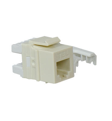 Legrand WP3473LA | Keystone Insert, Quick-Connect, Telephone, Cat 3, RJ25, 6P6C, 0.7" Length x 4" Width x 6" Height, ABS Plastic, Light Almond