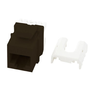 Legrand WP3475BR | Keystone Insert, Quick-Connect, Cat 5E, RJ45, 8P8C, 0.665" Width x 1.18" Depth x 0.87" Height, ABS Plastic, Brown
