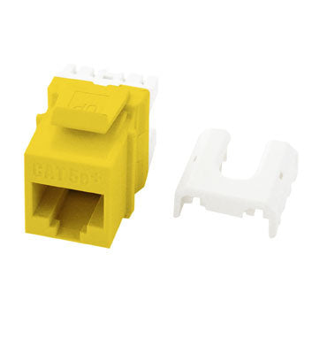 Legrand WP3475YE | Keystone Insert, Quick-Connect, Cat 5E, RJ45, 8P8C, 0.665" Width x 1.18" Depth x 0.87" Height, ABS Plastic, Yellow