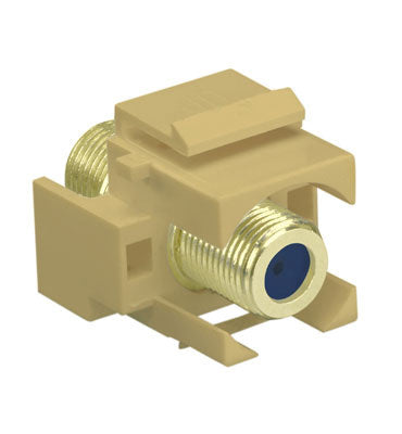Legrand WP3482IV | Keystone Insert, Recessed, Coax, Video, Self-Terminating F Connector, 1 Gigahertz, 0.87" Length x 0.67" Width x 1.2" Height, ABS Plastic, Ivory