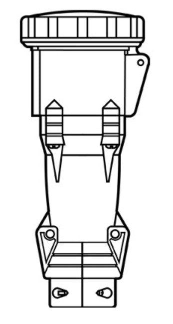 Legrand PS460C7W | Pin & Sleeve Connector, 3 pole 4 wire, 60A