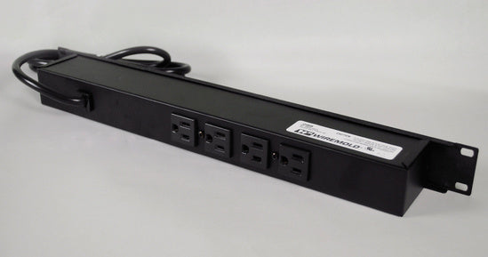 Legrand J24B2B | Rackmount, 19in black with 3 5-15r