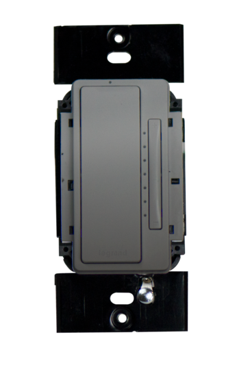Legrand LC2102NI | RF Dimmer, In-Wall, 2-Wire, Incandescent, Standard Electrical Box Mount, 120 Volt AC, 900 Megahertz, 3.03" Width x 4.8" Depth x 2.48" Height, Nickel