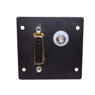 Legrand 16252 | Wiremold Audio/Video Interface Plates (AVIP) DVI F/F Barrel with 3.5mm Stereo with Solder Tabs (TAA Compliant)