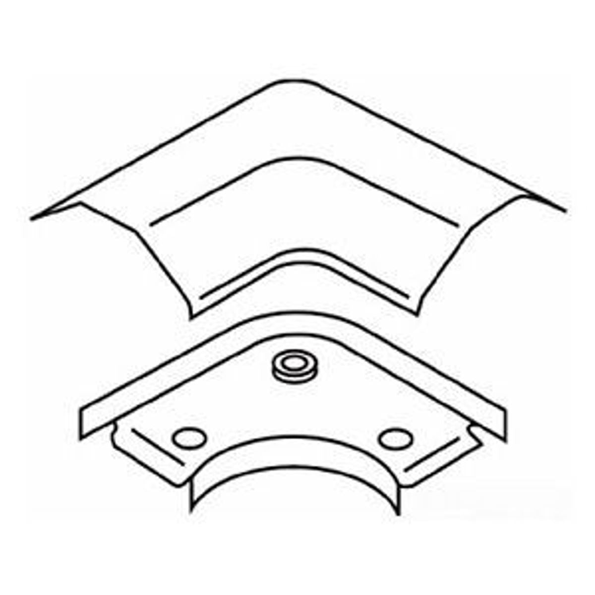 Legrand 2611 | 2600 Series Overfloor Raceway 90 Degree Flat Elbow