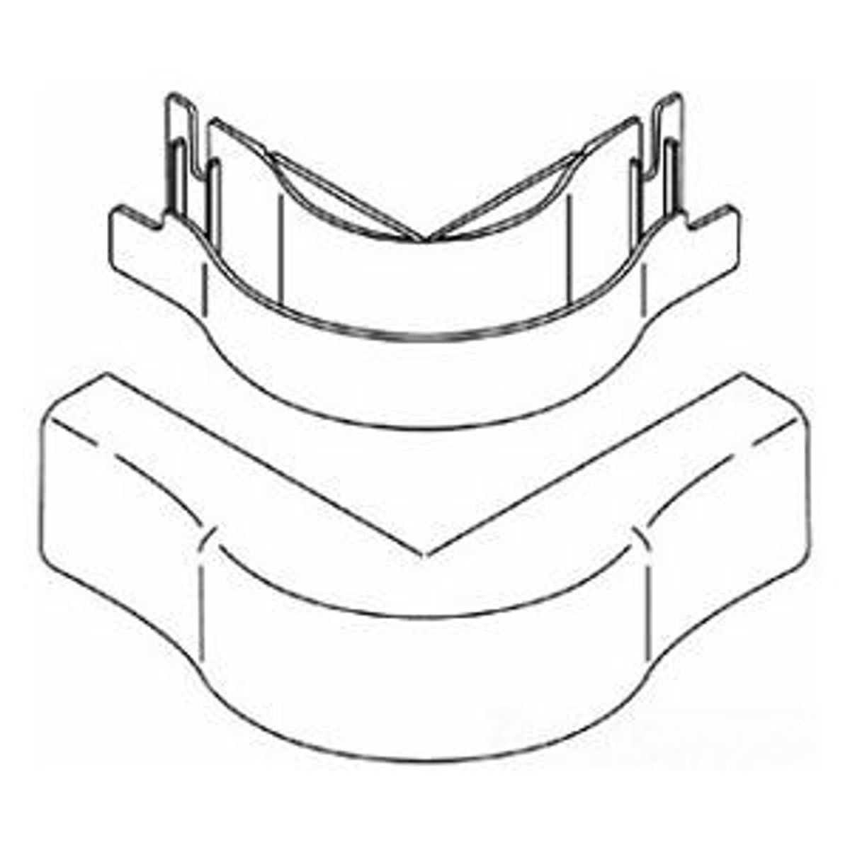 Legrand 2818FO | Nonmetallic ext. Elbow fo/cat5 2800 Ivory