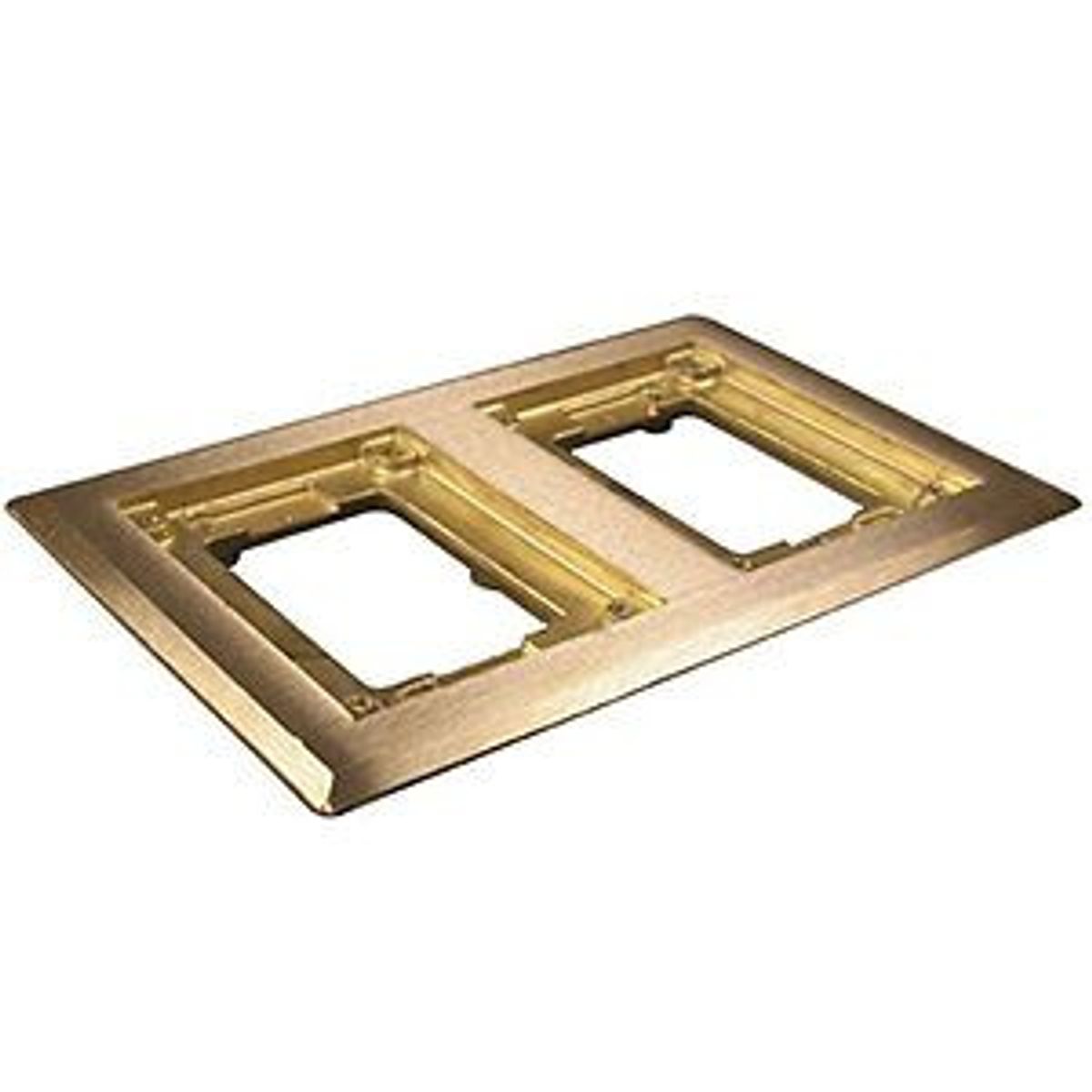 Legrand 827B | Brass Rectangular Floor Box Carpet/Tile Flange