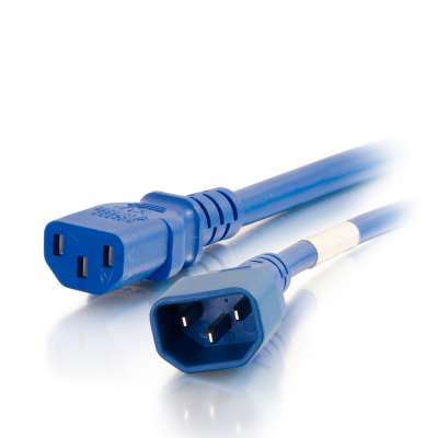 Legrand C2G 17510 | 8ft 18AWG Power Cord (IEC320C14 to IEC320C13) - Blue
