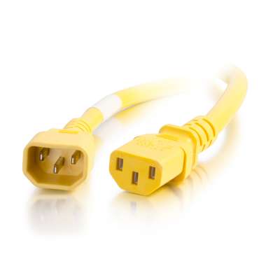 Legrand C2G 17562 | 8ft 14AWG Power Cord (IEC320C14 to IEC320C13) - Yellow