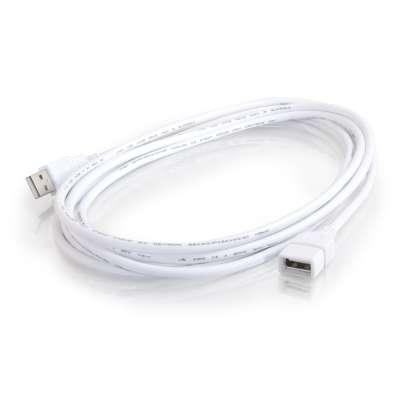 Legrand C2G 19018 | 2m USB 2.0 A Male to A Female Extension Cable - White (6.6ft)