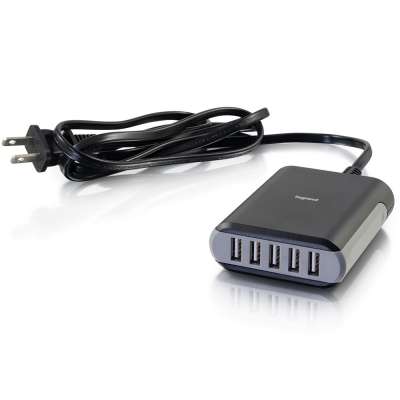 Legrand C2G 20278 | 5-Port USB Wall Charger - AC to USB Adapter, 5V 8A Output