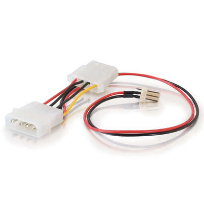 Legrand C2G 27078 | 6in 3-pin Fan to 4-pin Pass-Through Power Adapter Cable