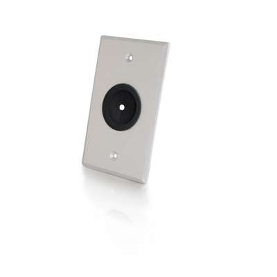 Legrand C2G 40488 | 1in Grommet Cable Pass Through Single Gang Wall Plate - Brushed Aluminum