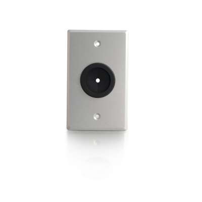 Legrand C2G 40488 | 1in Grommet Cable Pass Through Single Gang Wall Plate - Brushed Aluminum