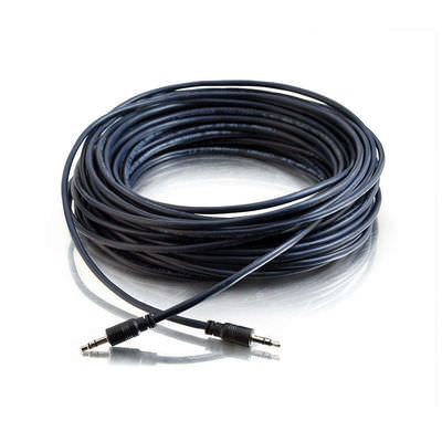 Legrand C2G 40517 | 35ft 3.5mm Stereo Audio Cable with Low Profile Connectors M/M - Plenum CMP-Rated