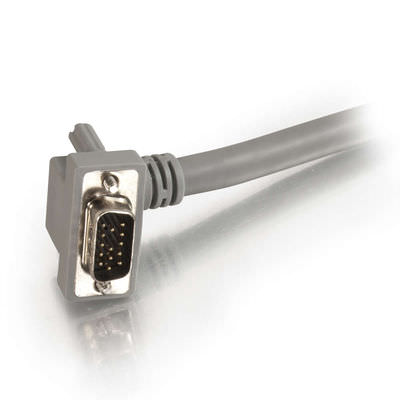 Legrand C2G 52018 | 15ft Premium Shielded HD15 SXGA M/M Monitor Cable with 90° Downward-Angled Male Connector