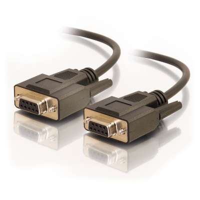 Legrand C2G 52040 | 15ft DB9 F/F Serial RS232 Null Modem Cable - Black