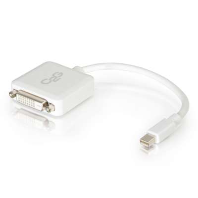 Legrand C2G 54312 | 8in Mini Display Port Male to Single Link DVI-D Female Adapter Converter - White