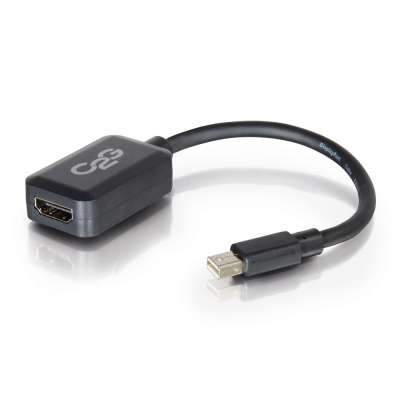 Legrand C2G 54313 | 8in Mini Display Port Male to HDMI Female Adapter Converter - Black