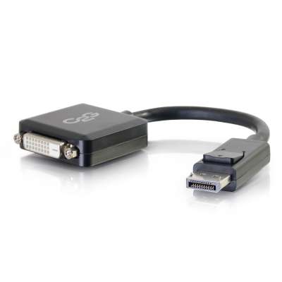 Legrand C2G 54321 | 8in Display Port Male to Single Link DVI-D Female Adapter Converter - Black