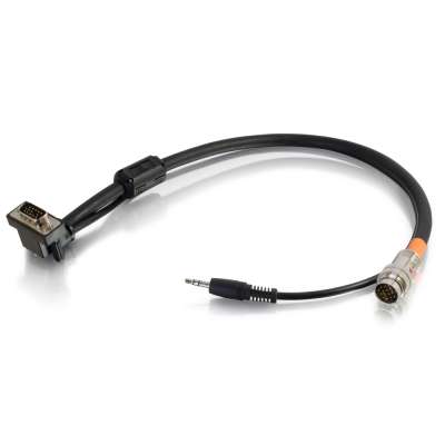 Legrand C2G 60066 | 1.5ft RapidRun VGA (HD15) Right Angle+ 3.5mmFlying Lead