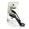 Legrand C2G 60144 | HDMI, VGA + 3.5mm Pass Through Single Gang Wall Plate - Aluminum