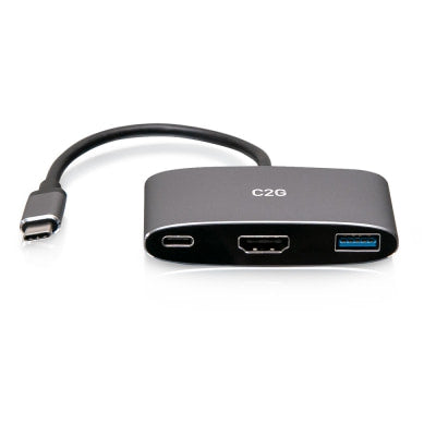 Legrand C2G C2G54460 | USB-C 3-in-1 Mini Dock with HDMI, USB-A, and USB-C Power Delivery up to 100W - 4K 60Hz