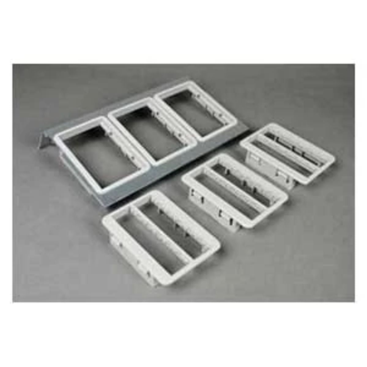 Legrand C8005P-3RT | AC Series Communication Plate, Die Cast Zinc, Screw-On Mount, Gray