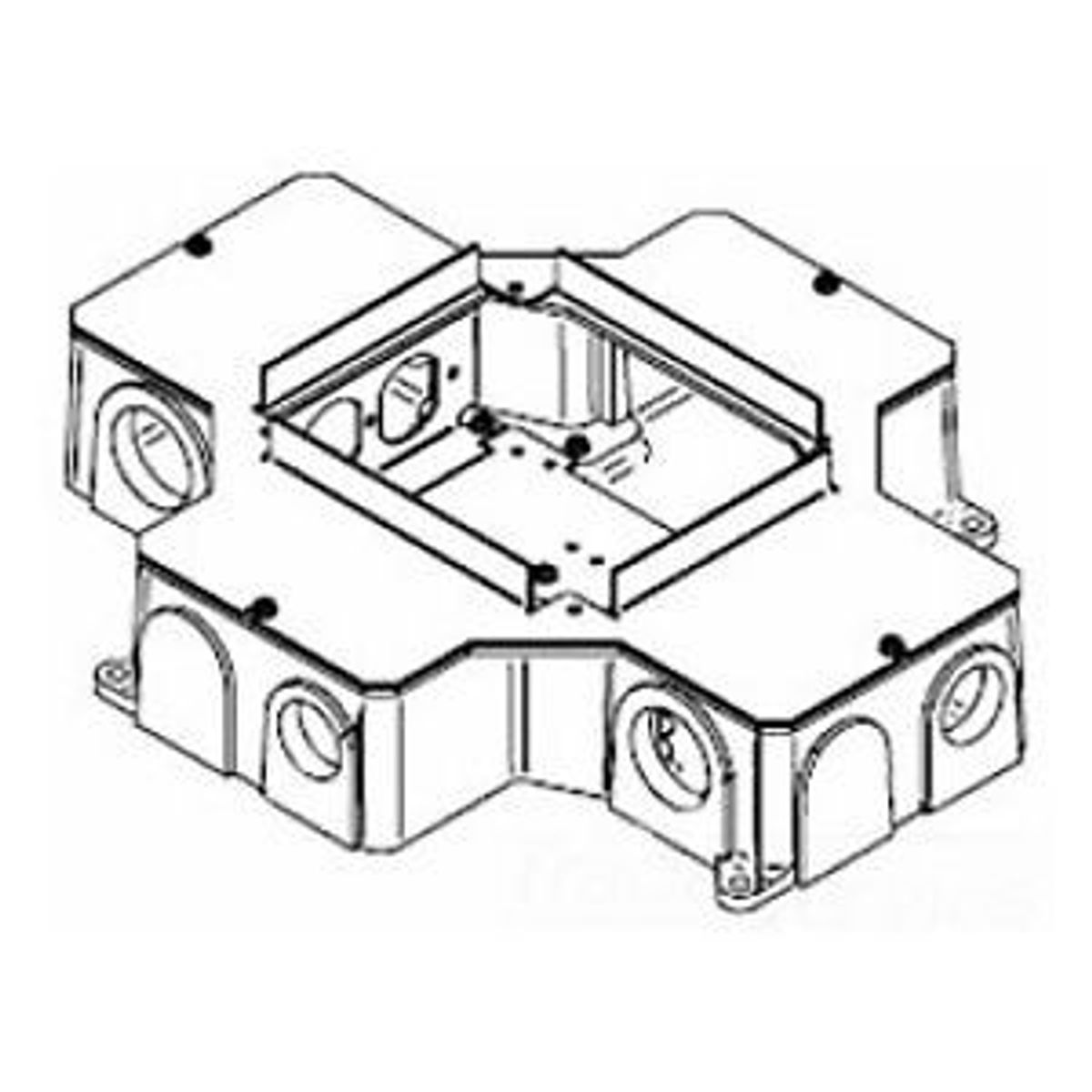 Legrand RFB4-CI-1 | Resource RFB Series 4-Compartment Floor Box
