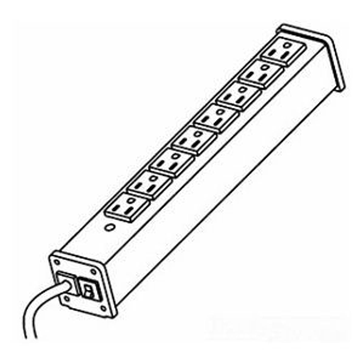 Legrand UL205BD | 8-Outlet Compact Power Strip
