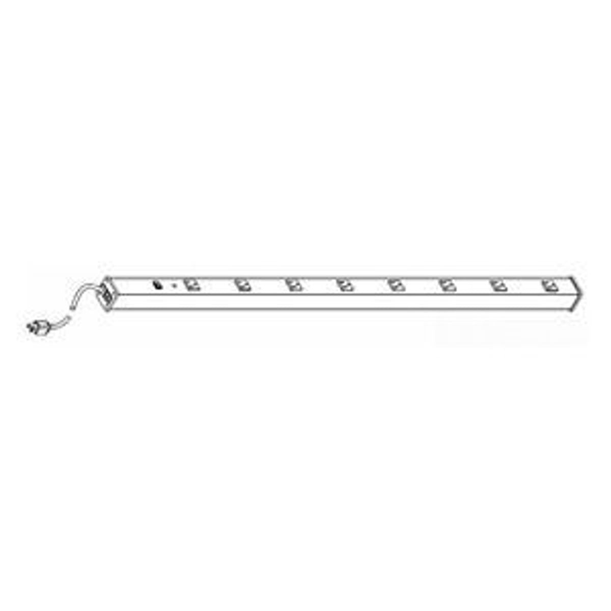 Legrand UL401BD | 8-Outlet Compact Power Strip