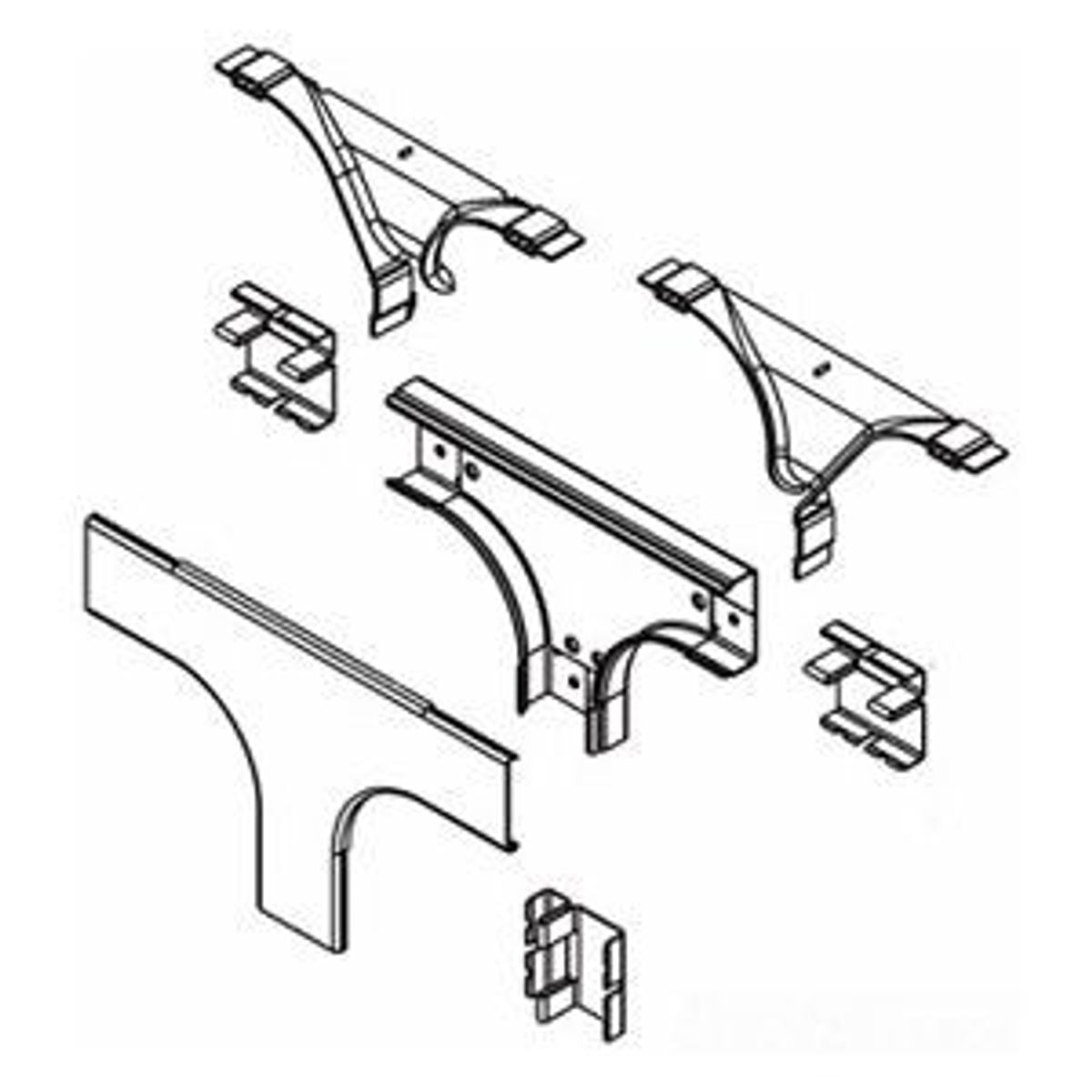 Legrand V2415DFO | 2400D Series& Raceway Radiused Divided Tee