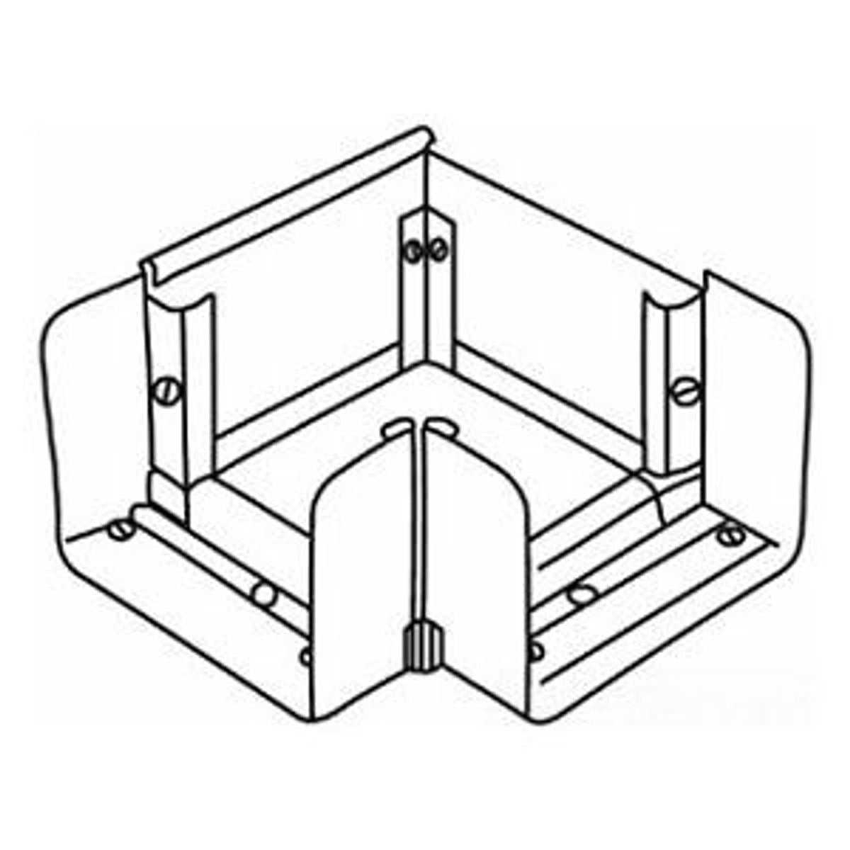 Legrand V6011TX | Steel comb flat elbow 6000 Ivory
