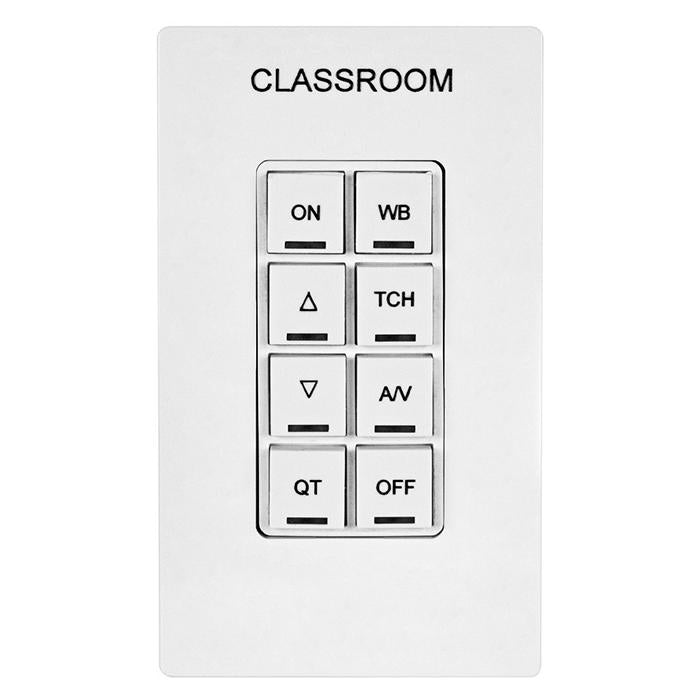 Leviton DRKDN-C8W | Keypad, 8 Button, GreenMAX DRC Wired, LumaCAN