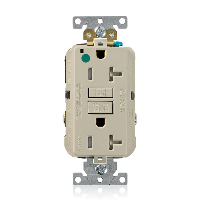 Leviton GFTR2-HGI | 20 Amp Smartlockpro® Gfci Receptacle/Outlet, Hospital Grade, Tamper-Resistant