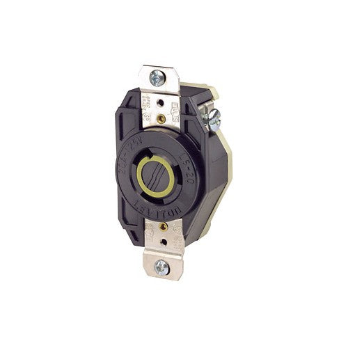 Leviton Manufacturing Co 2310 | 20 Amp, 125 Volt, Flush Mount Locking Receptacle, Industrial Grade