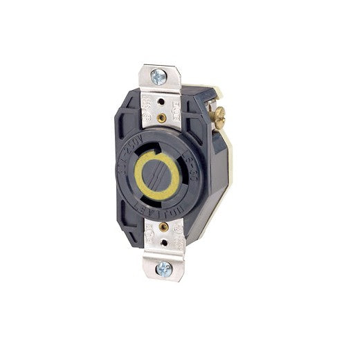 Leviton Manufacturing Co 2610 | 30 Amp, 125 Volt, Flush Mount Locking Receptacle, Industrial Grade