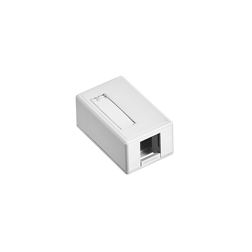 Leviton Manufacturing Co 41089-1WP | Surface-Mount QUICKPORT Box, Plenum Rated, 1-Port, White