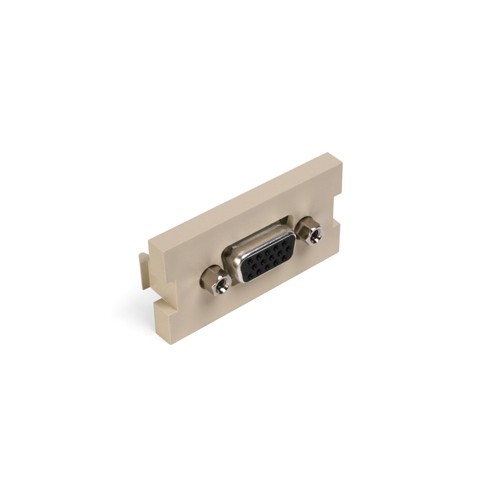 Leviton Manufacturing Co 41293-HDI | VGA HD15 Video Feedthrough MOS Module, Ivory